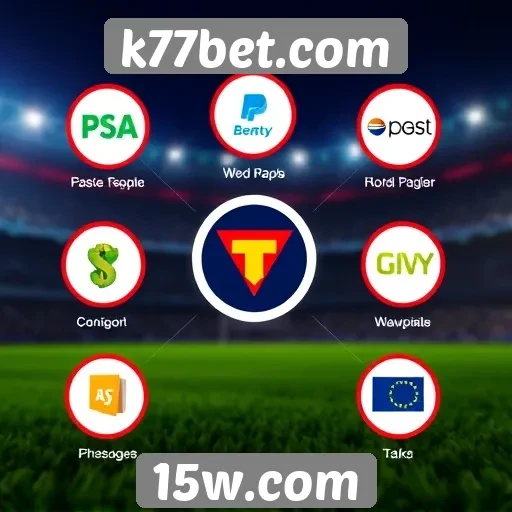Métodos de pagamento oferecidos no site k77bet.com